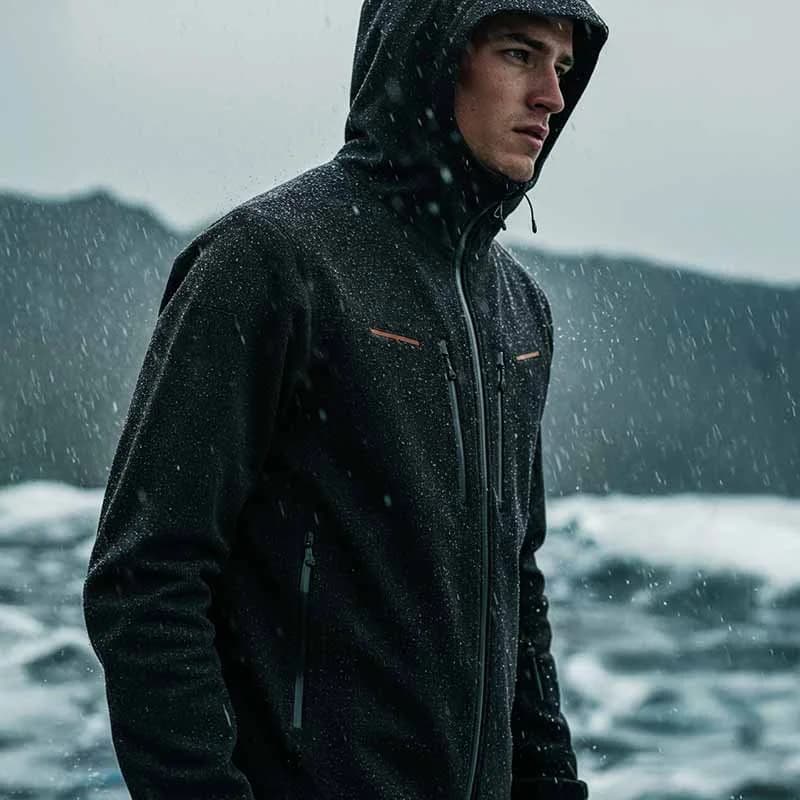 Technical performance jacket constructed with DSEAMS